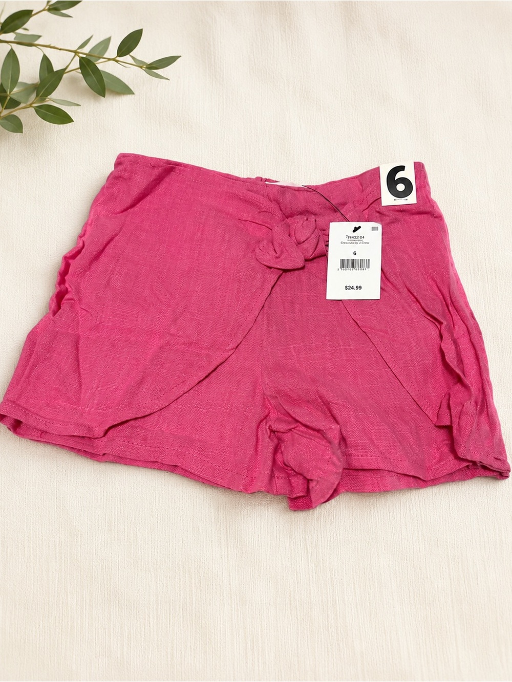 NWT Tie-Front Pink Wrap Skort for Girls